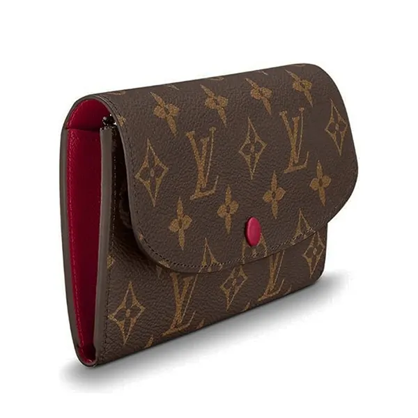Ví Nữ Louis Vuitton LV Monogram Canvas Monogram Canvas Emilie Wallet M60697 Màu Nâu Đen