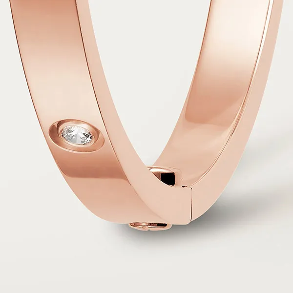 Vòng Đeo Tay Jewery Luxury Love Bracelet, Small Model, 10 Diamonds Màu Vàng Hồng Size 15 - Trang sức - Vua Hàng Hiệu