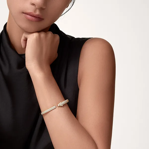 Vòng Đeo Tay Jewery Luxury Panthère De Bracelet Màu Vàng Gold Size 15 - Trang sức - Vua Hàng Hiệu