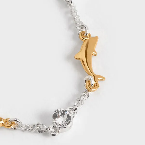 Vòng Đeo Tay Nữ Charles & Keith CNK Oceana Crystal Bracelet Silver CK5-12120398 Mutil Màu Bạc Vàng
