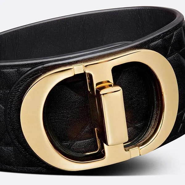 Vòng Đeo Tay Nữ Dior 30 Montaigne Bracelet Màu Đen Size S