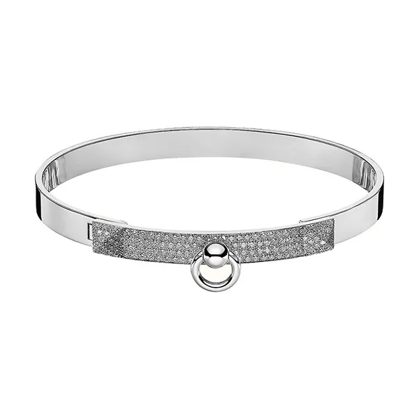 Vòng Đeo Tay Nữ Jewery Luxury Collier De Chien Đính 130 Kim Cương Vàng Trắng - Trang sức - Vua Hàng Hiệu