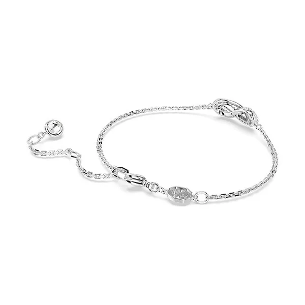 Vòng Đeo Tay Nữ Swarovski Hyperbola Bracelet, Infinity, White, Rhodium Plated 5679664 Màu Bạc