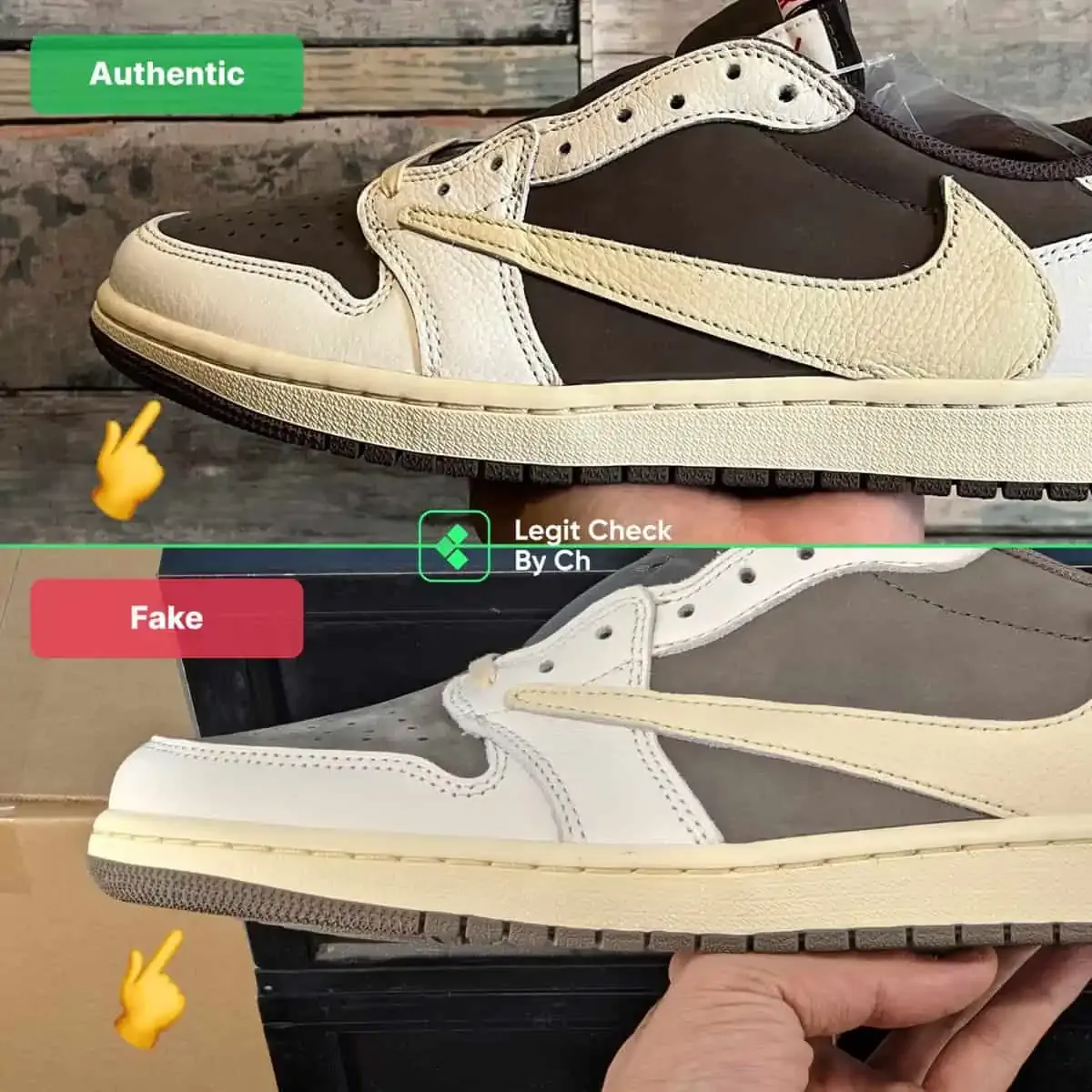 Giày Thể Thao Nike Travis Scott X Air Jordan 1 Low OG Reverse Mocha Phối Màu - Giày - Vua Hàng Hiệu