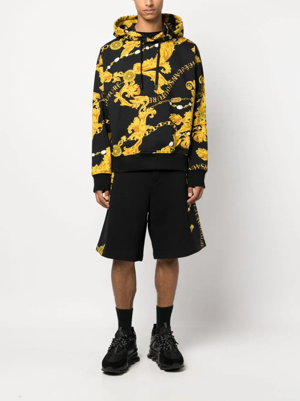 Áo Hoodie Versace Baroque Print