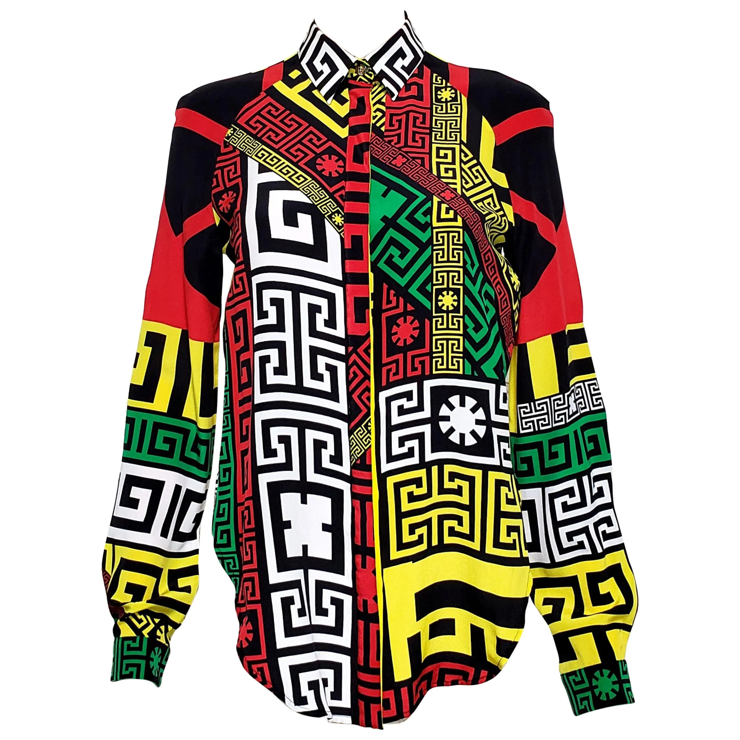 Áo Sơ Mi Versace Geometric Pattern