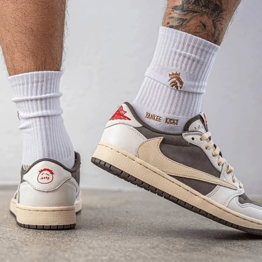 Giày Thể Thao Nike Travis Scott X Air Jordan 1 Low OG Reverse Mocha Phối Màu - Giày - Vua Hàng Hiệu