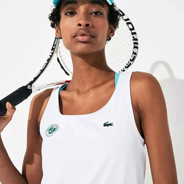 Áo Ba Lỗ Nữ Pickleball Lacoste Sport Roland Garros Technical Tank Top TF3715 Màu Trắng Size 36 - Pickleball - Vua Hàng Hiệu