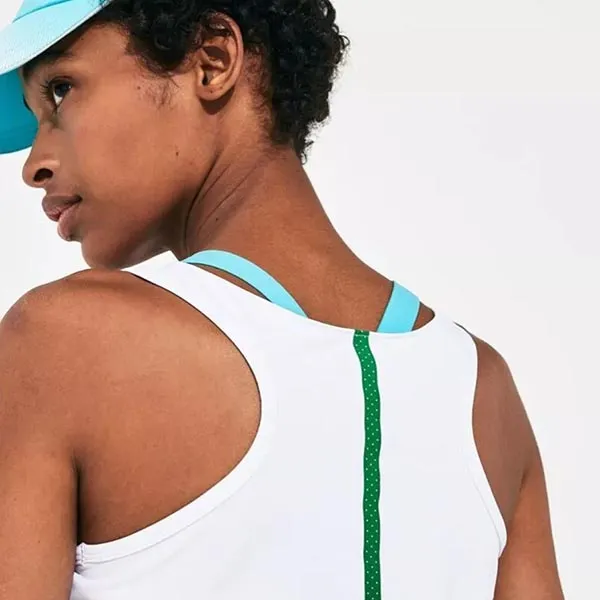 Áo Ba Lỗ Nữ Pickleball Lacoste Sport Roland Garros Technical Tank Top TF3715 Màu Trắng Size 36 - Pickleball - Vua Hàng Hiệu