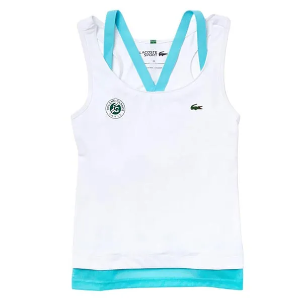 Áo Ba Lỗ Nữ Pickleball Lacoste Sport Roland Garros Technical Tank Top TF3715 Màu Trắng Size 36 - Pickleball - Vua Hàng Hiệu