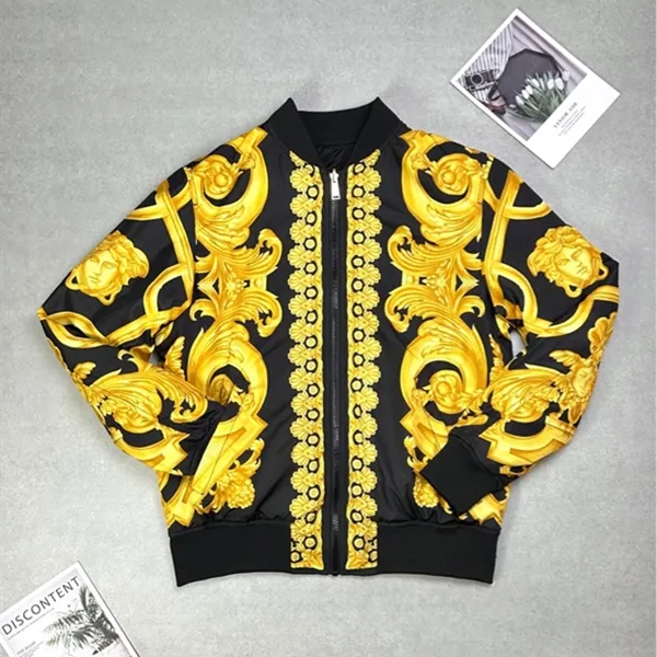Áo Bomber Nam Versace Baroque Medusa Reversible Blouson Zip Màu Vàng Đen Size 46 - Thời trang - Vua Hàng Hiệu