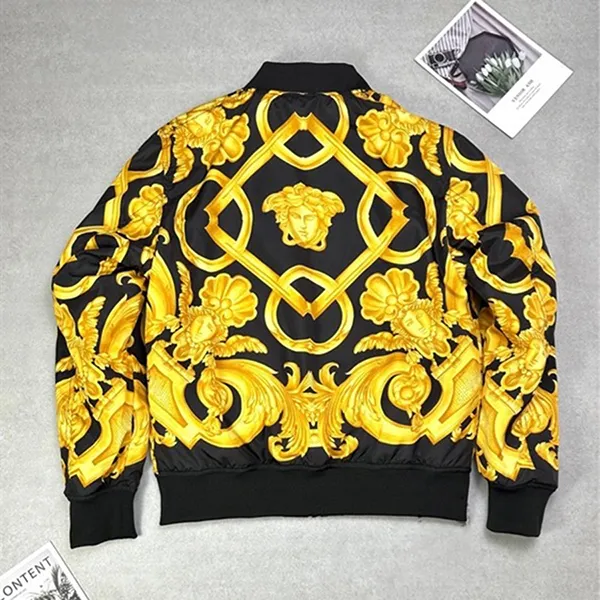 Áo Bomber Nam Versace Baroque Medusa Reversible Blouson Zip Màu Vàng Đen Size 46 - Thời trang - Vua Hàng Hiệu