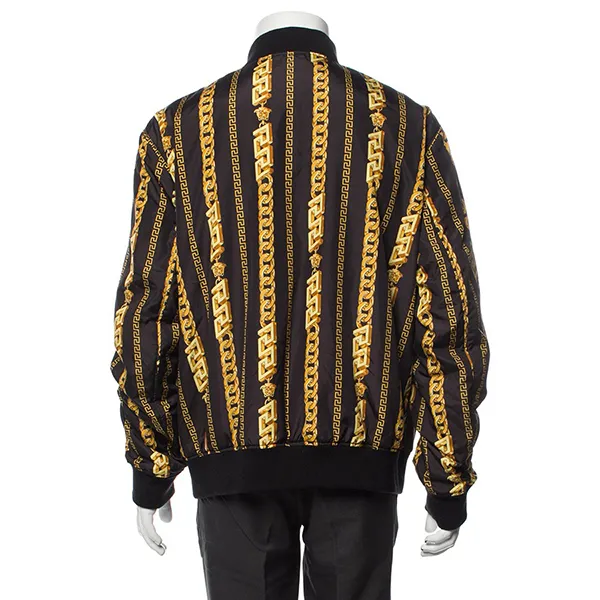 Áo Bomber Nam Versace Printed Jacket A89511S1A072975B000 Màu Đen Vàng Size 48 - Thời trang - Vua Hàng Hiệu