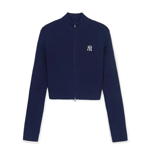 Áo Cardigan Nữ MLB Rib Zip Up New York Yankees 3FKCV0444-50NYS Màu Xanh Navy Size S - Thời trang - Vua Hàng Hiệu
