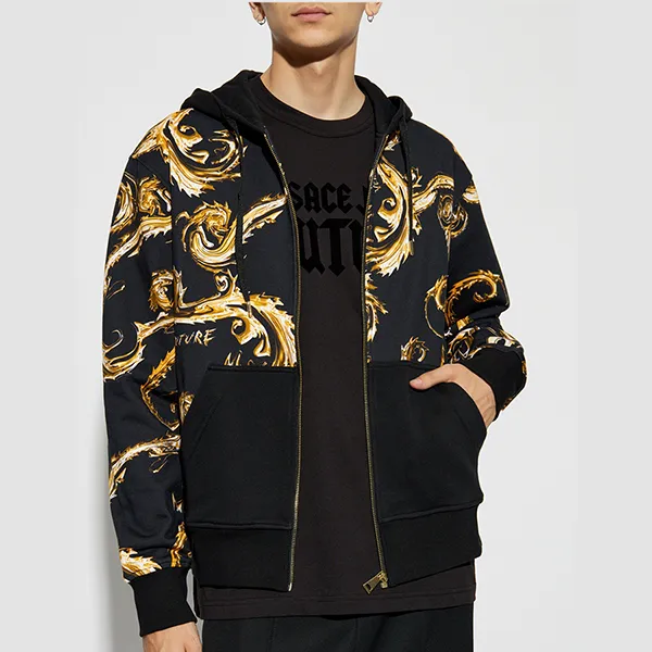 Áo Hoodie Nam Versace Jeans Couture 77GAI3Z1FS161 G89 Màu Đen Size S - Thời trang - Vua Hàng Hiệu