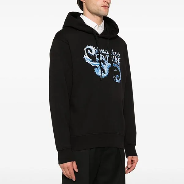 Áo Hoodie Nam Versace Jeans Couture Regular Fit 77GAIC00 CF02C 899 Màu Đen Size XS