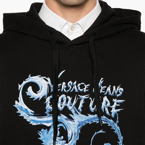 Áo Hoodie Nam Versace Jeans Couture Regular Fit 77GAIC00 CF02C 899 Màu Đen Size XS