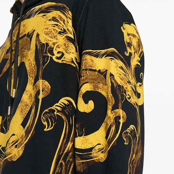 Áo Hoodie Nam Versace Jeans Couture Sweatshirt 76GAI3HW FS131 G89 Màu Đen - Vàng Size XL - Thời trang - Vua Hàng Hiệu
