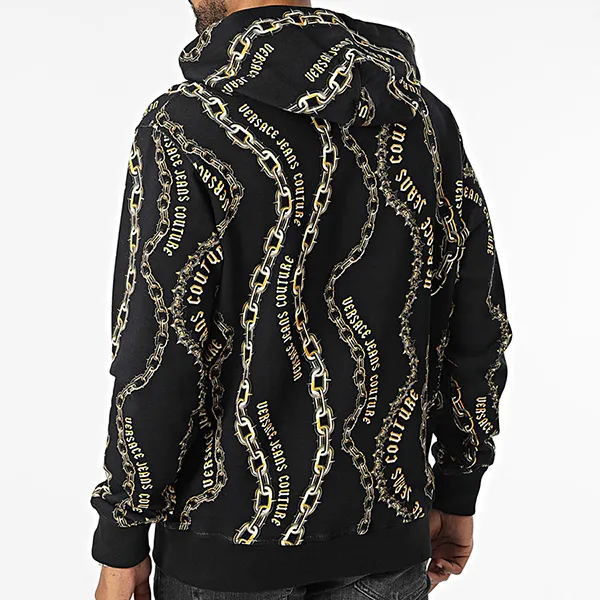 Áo Hoodie Nam Versace Jeans Couture Sweatshirt 77GAI3H0 FS160 G89 Màu Đen - Vàng Size XS