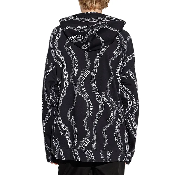 Áo Hoodie Nam Versace Jeans Couture Sweatshirt 77GAI3L0 FS160 899 Màu Đen Trắng Size XS