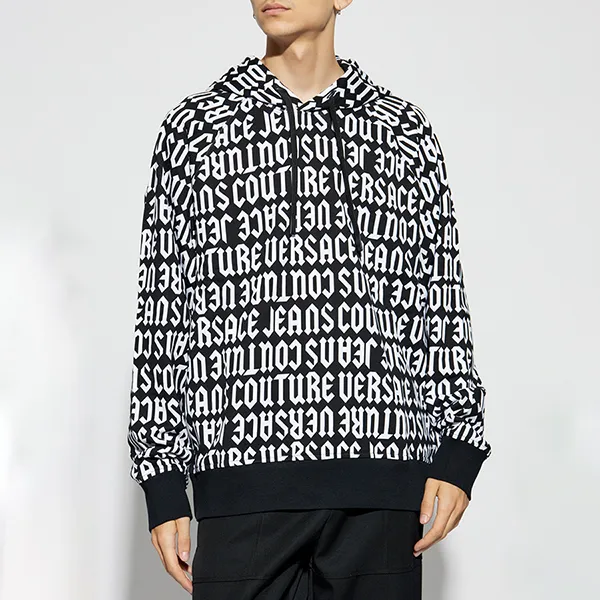 Áo Hoodie Nam Versace Jeans Couture With Logo Sweatshirt 77GAI331 FS157 Màu Đen Trắng Size S - Thời trang - Vua Hàng Hiệu