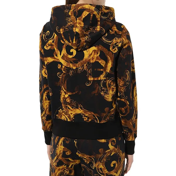 Áo Hoodie Nữ Versace Jeans Couture Sweatshirt 76HAI306 FS127 G89 Màu Đen Vàng Size XS