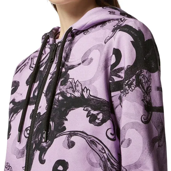 Áo Hoodie Nữ Versace Jeans Couture Watercolour Sweatshirt 76HAI306 FS127 320 Màu Tím Size L - Thời trang - Vua Hàng Hiệu