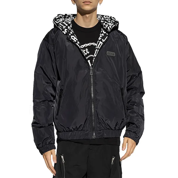 Áo Khoác Nam Versace Jeans Couture Black Reversible Jacket With Logo 77GAUD16 CQD53 L01 Màu Đen Trắng Size 44 - Thời trang - Vua Hàng Hiệu