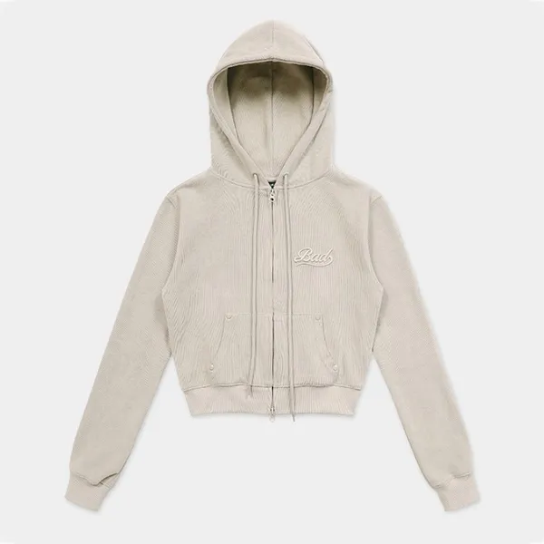 Áo Khoác Nữ Badblood Beyond Soft Zip Up Hoodie Cream Màu Kem Size S