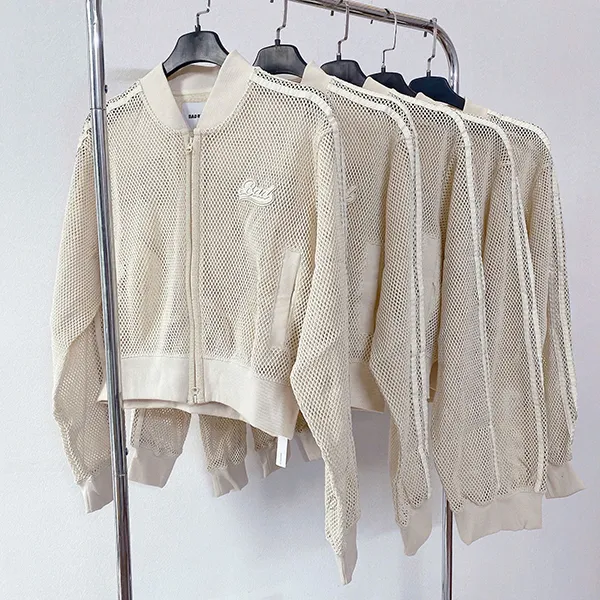 Áo Khoác Nữ Badblood W-KNT24-005 Crochet Knit MA-1 Cream Màu Kem Size S