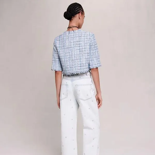 Áo Khoác Nữ Maje In Light Blue MFPVE00494 Màu Xanh Size 40 - Thời trang - Vua Hàng Hiệu