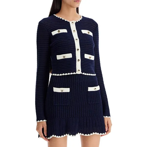 Áo Len Nữ Self-Portrait In Navy PF24131JBLNAVY Màu Xanh Navy Size S