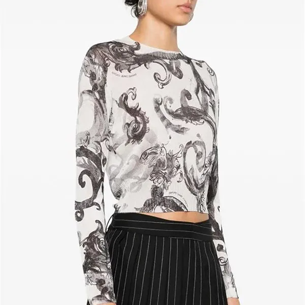 Áo Len Nữ Versace Jeans Couture 76HAFM23 CMN45 003 Màu Xám Nhạt Size XS - Thời trang - Vua Hàng Hiệu