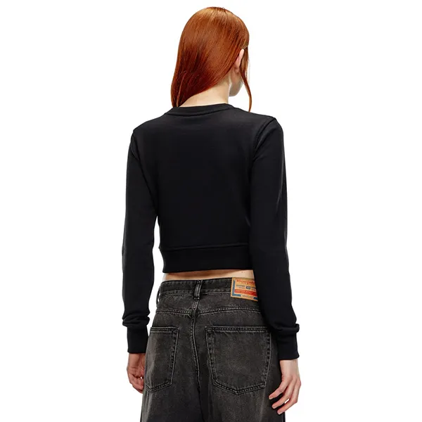 Áo Nỉ Nữ Diesel Cropped Sweatshirt With Cut-Out Logo A099310GRAC9XX Màu Đen Size XS - Thời trang - Vua Hàng Hiệu