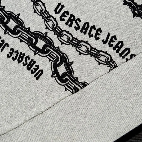 Áo Nỉ Sweater Nam Versace Jeans Couture With Logo 77GAI3X0 FS176 802 Màu Xám Đen Size M - Thời trang - Vua Hàng Hiệu