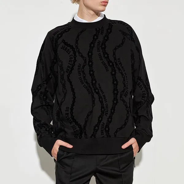 Áo Nỉ Sweater Nam Versace Jeans Couture With Logo 77GAI3X0 FS176 899 Màu Đen Size XS - Thời trang - Vua Hàng Hiệu