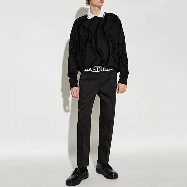 Áo Nỉ Sweater Nam Versace Jeans Couture With Logo 77GAI3X0 FS176 899 Màu Đen Size XS - Thời trang - Vua Hàng Hiệu