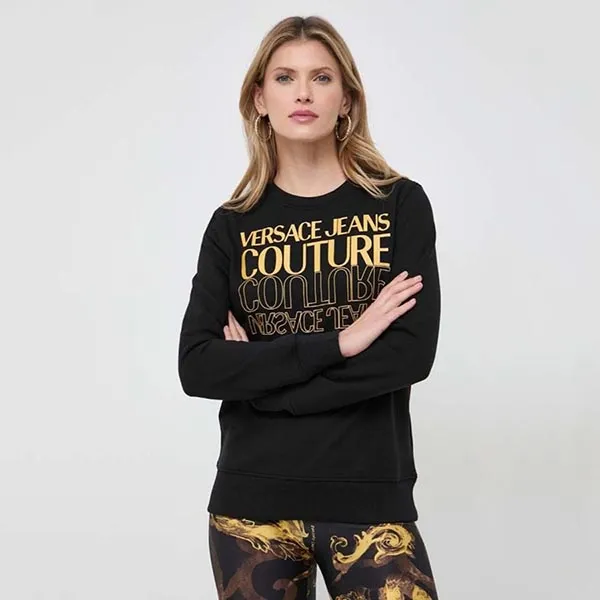 Áo Nỉ Sweater Nữ Versace Jeans Couture Regular 76HAIC00 CF00C G89 Màu Đen Size XS