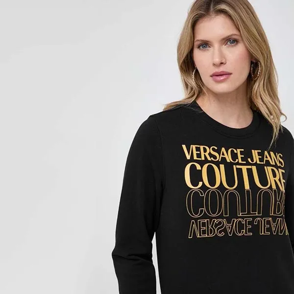 Áo Nỉ Sweater Nữ Versace Jeans Couture Regular 76HAIC00 CF00C G89 Màu Đen Size XS