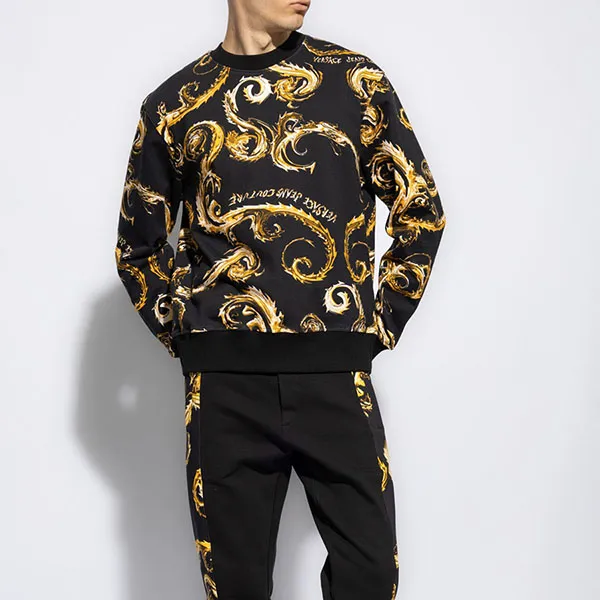 Áo Nỉ Sweater Nam Versace Jeans Couture Sweatshirt With Print 77GAI3R0FS161 G89 Màu Đen Size XS - Thời trang - Vua Hàng Hiệu