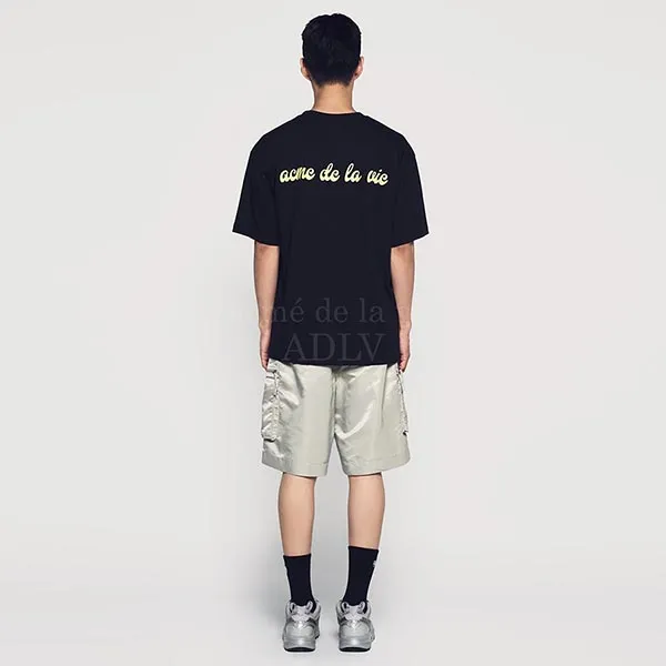 Áo Phông Acmé De La Vie ADLV Headset Boy Lettering Baby Face Short Sleeve Tshirt Màu Đen Size 1