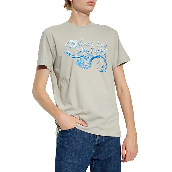 Áo Phông Nam Versace Jeans Couture Grey Tshirt With Logo 77GAHC00 CJ01C 816 Màu Xám Size XS - Thời trang - Vua Hàng Hiệu