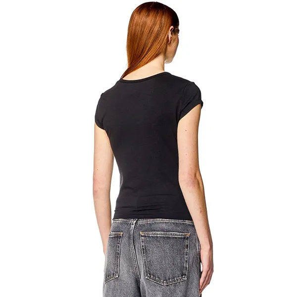 Áo Phông Nữ Diesel T-Angie Tshirt With Peekaboo Logo A062680AFAA9XXA Màu Đen Phối Trắng Size S - Thời trang - Vua Hàng Hiệu
