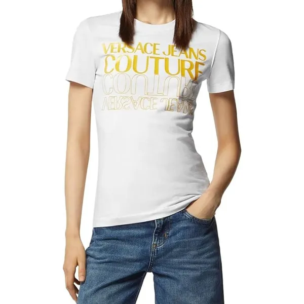 Áo Phông Nữ Versace Jeans Couture Dames Tshirt 76HAHC00 CJ02C G03 Màu Trắng Size XS