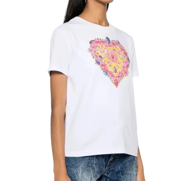 Áo Phông Nữ Versace Jeans Couture Heart Couture Tshirt 76HAHL01 CJ01L G03 Màu Trắng Size XS - Thời trang - Vua Hàng Hiệu