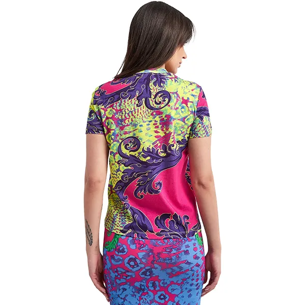 Áo Phông Nữ Versace Jeans Couture Tshirt Damski 76HAH6P3 JS350 609 Phối Màu Size XS - Thời trang - Vua Hàng Hiệu
