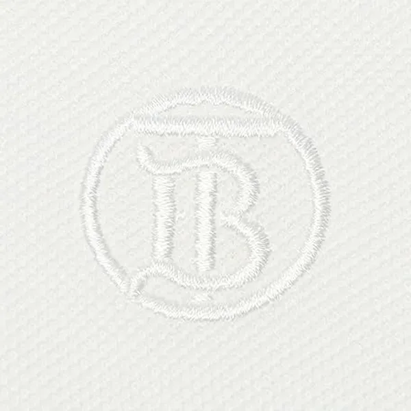 Áo Polo Nam Burberry Icon Stripe Collar Shirt Màu Trắng Size XL