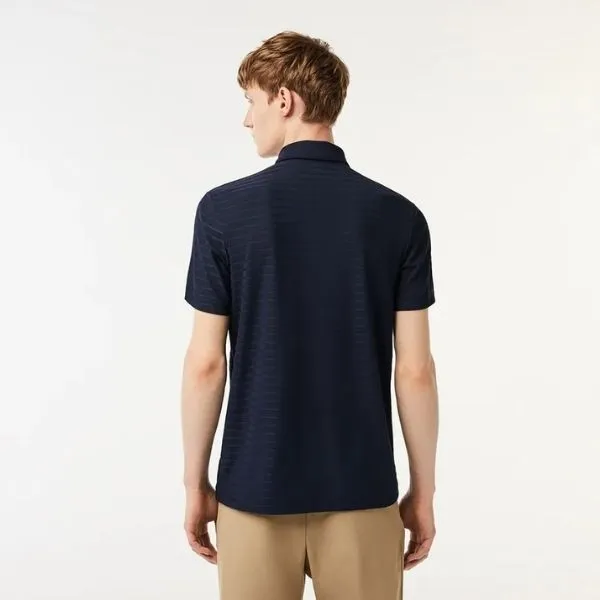Áo Polo Nam Lacoste Men's Breathable Golf Polo Shirt DH6844 166 Màu Xanh Navy Size 3