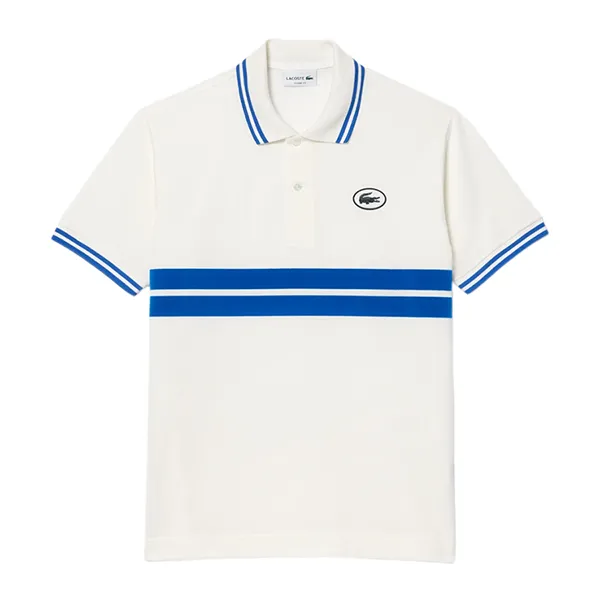 Áo Polo Nam Lacoste Men's Classic Style With Badge Shirt PH7447-IUP Màu Trắng Xanh Size 2 - Thời trang - Vua Hàng Hiệu