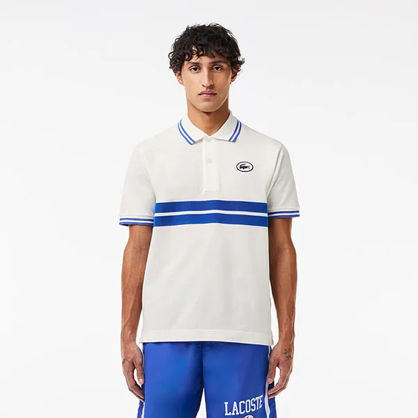 Áo Polo Nam Lacoste Men's Classic Style With Badge Shirt PH7447-IUP Màu Trắng Xanh Size 2 - Thời trang - Vua Hàng Hiệu